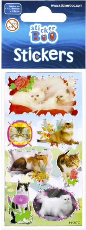 Naklejki Sticker BOO silver urocze kotki. - tantis.pl