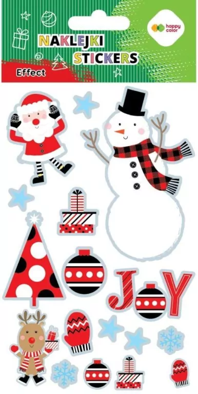 Naklejki Xmas joy 10x20cm HAPPY COLOR - tantis.pl