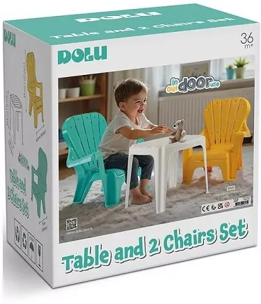 DOLU biały stolik +2 krzesełka 2617 26170 - tantis.pl