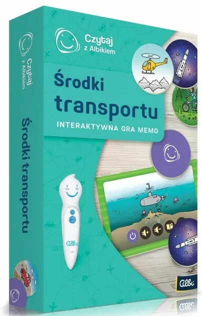 Środki transportu. Interaktywna gra memo. Czytaj z Albikiem - tantis.pl
