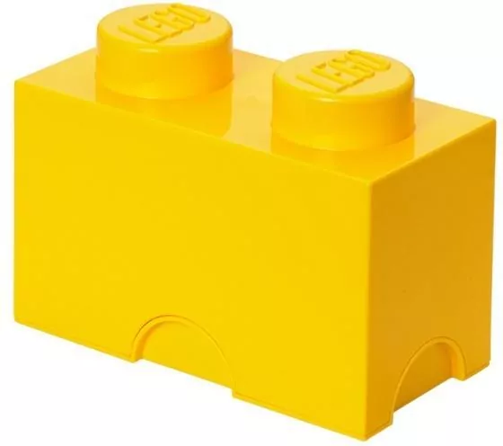 LEGO(R) pojemnik klocek dwójka żółty - tantis.pl