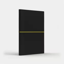 Notatnik A5 Fun M gładki czarny/cytrynowy