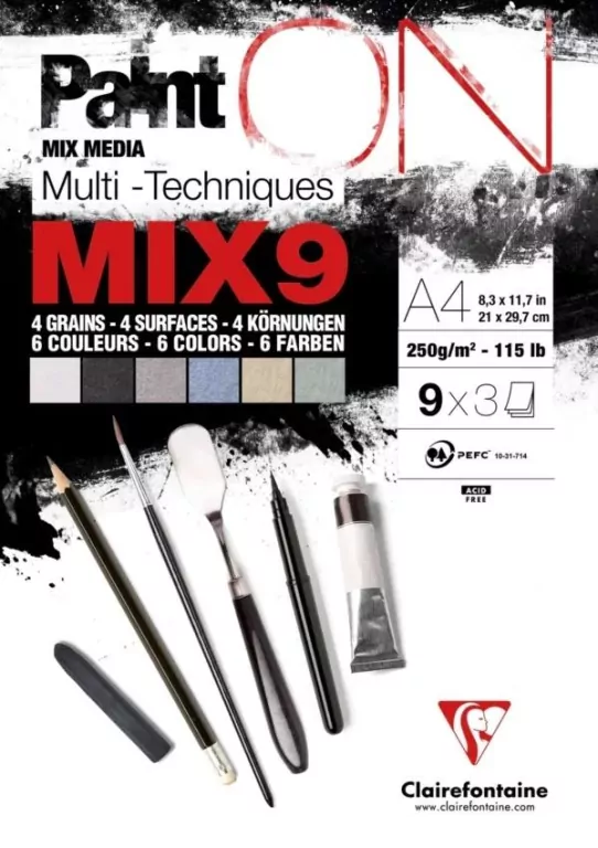 Blok A4 papierów mix9 250g 27ark - tantis.pl