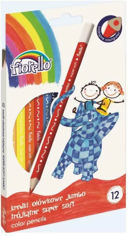 Kredki Jumbo. Super Soft. 12 kolorów - tantis.pl